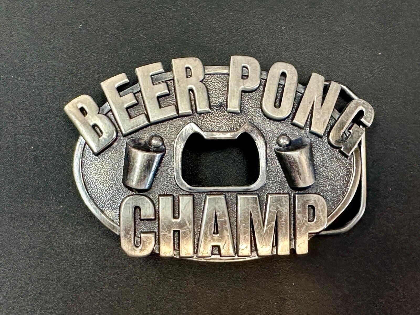 Beer Pong Champ Champion Bottle Opener And Belt Buckle by Kalan