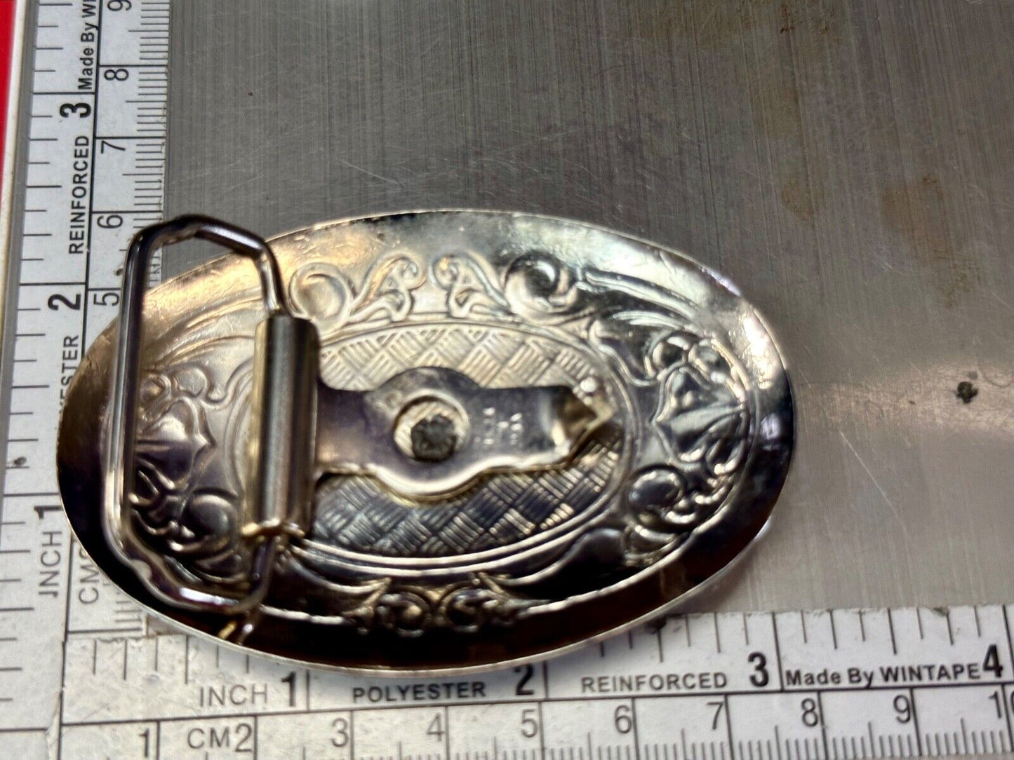 Vintage Cowboy Saddle Bronc western small center figure belt buckle