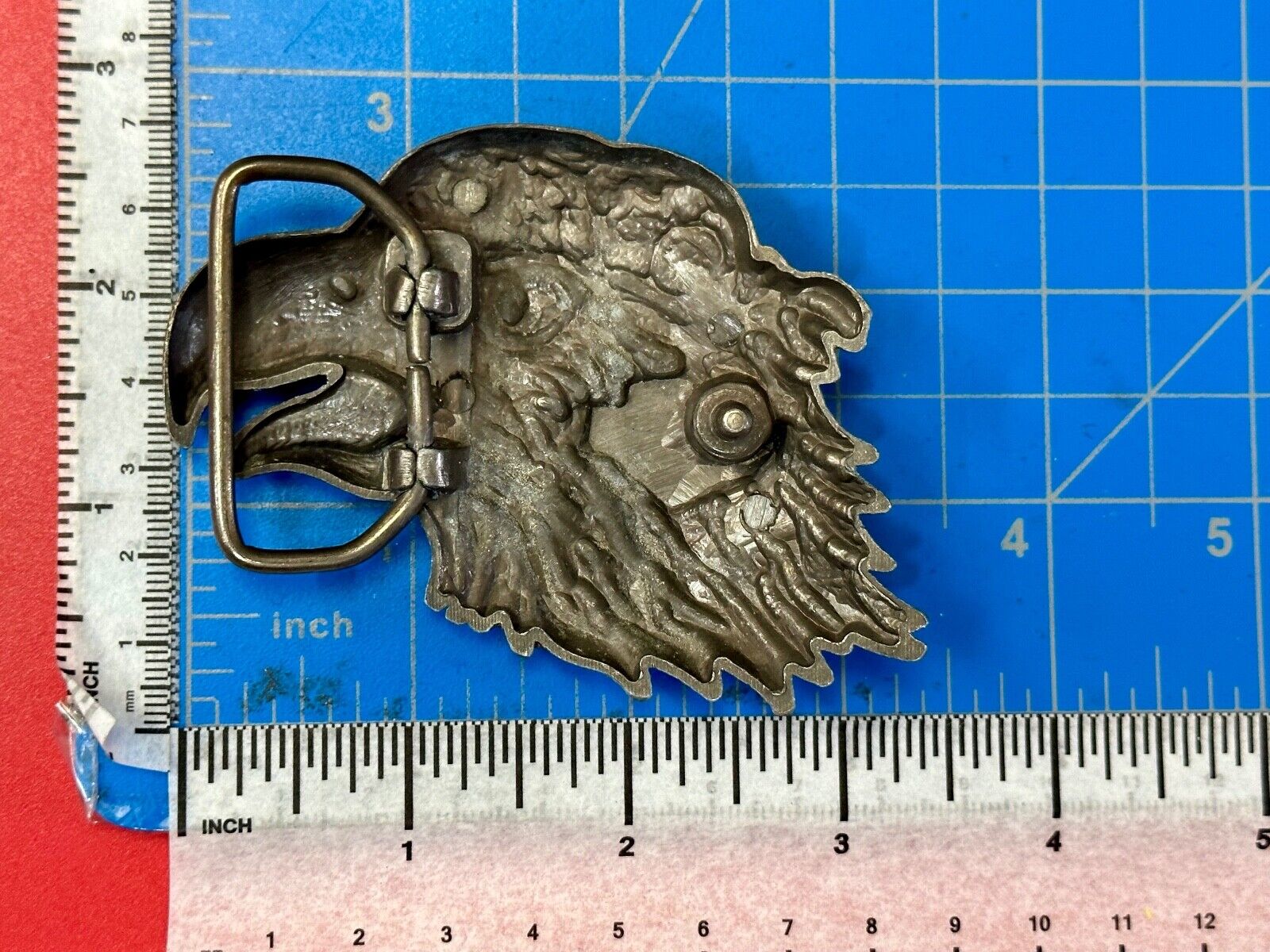 Bikers Eagle USA Motorcycle Rider figural cutout Head beak bandana belt buckle