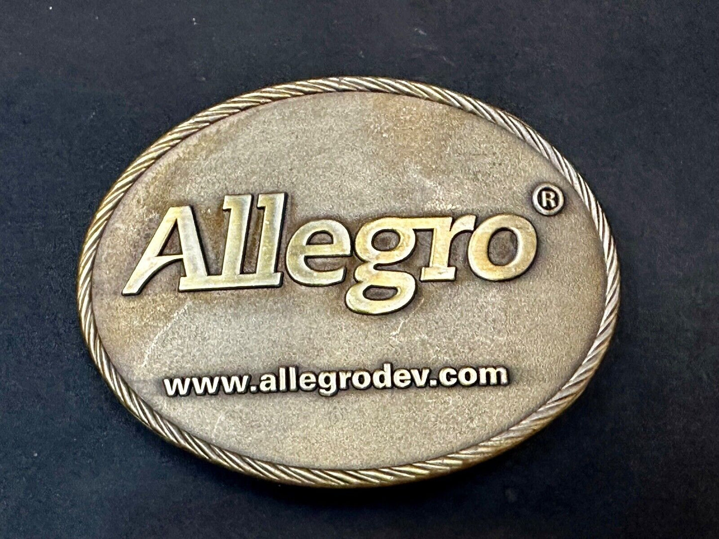 Allegro co Oil Natural Gas Trading Promotional western rope boarder Belt Buckle