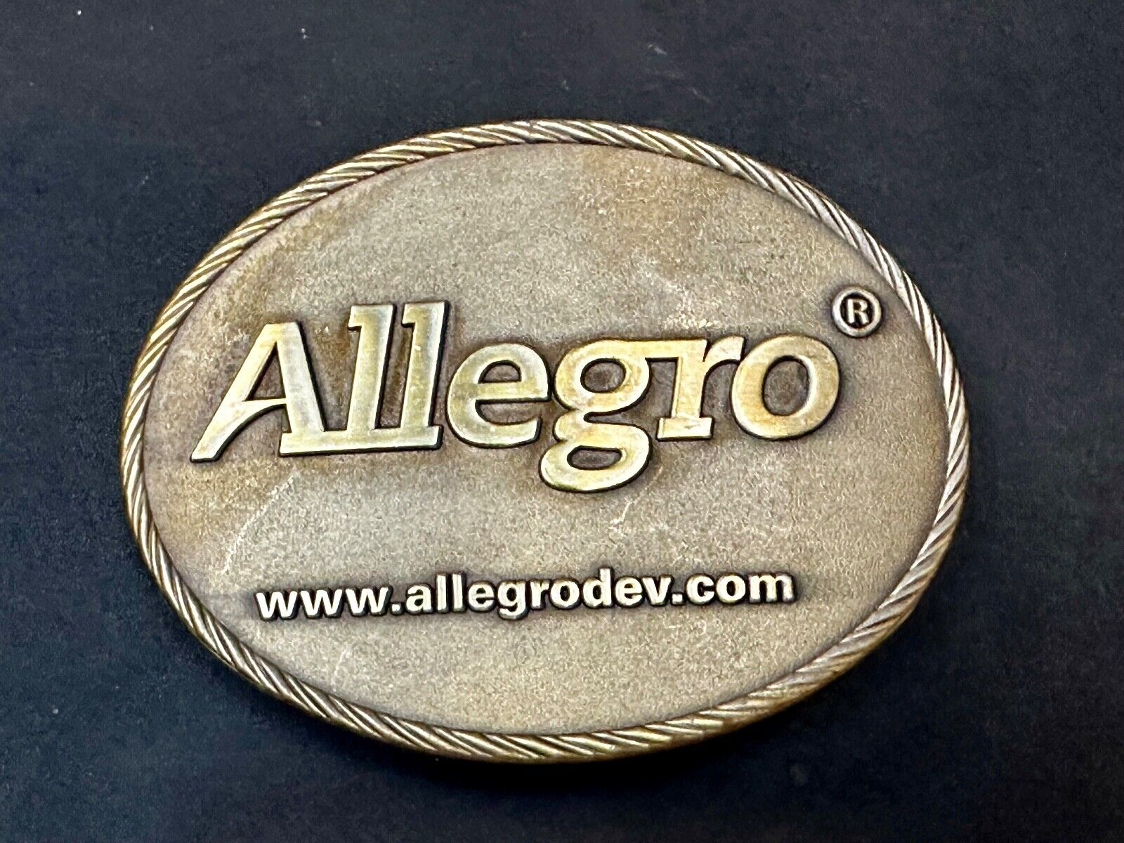 Allegro co Oil Natural Gas Trading Promotional western rope boarder Belt Buckle
