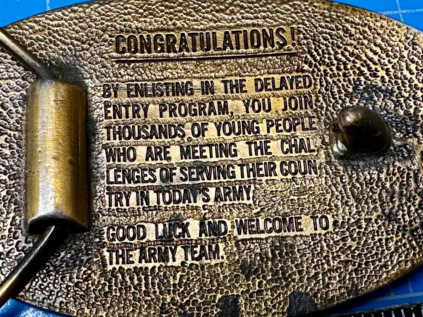US Army Enlisted Soldier Delayed Entry Program United Staes Military Belt Buckle