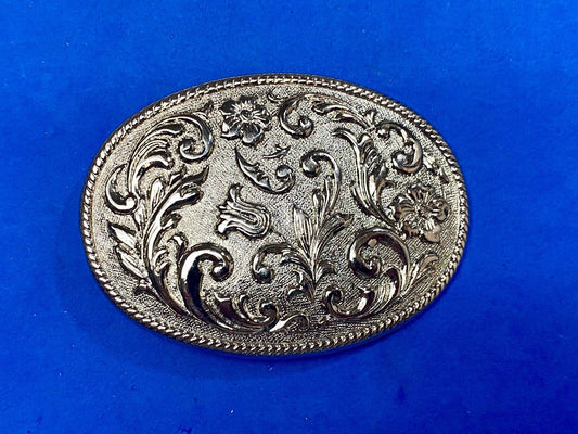 Beautiful Western Ornate design , Fancy! Floral flower Swirl 3.5" Belt Buckle 