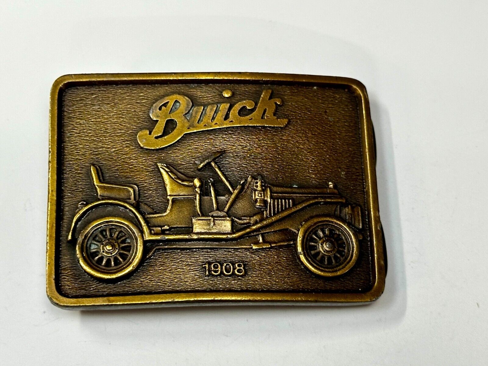 1908 BUICK Car Collectors Vintage 1975 Belt Buckle by Bergamot Brass Works