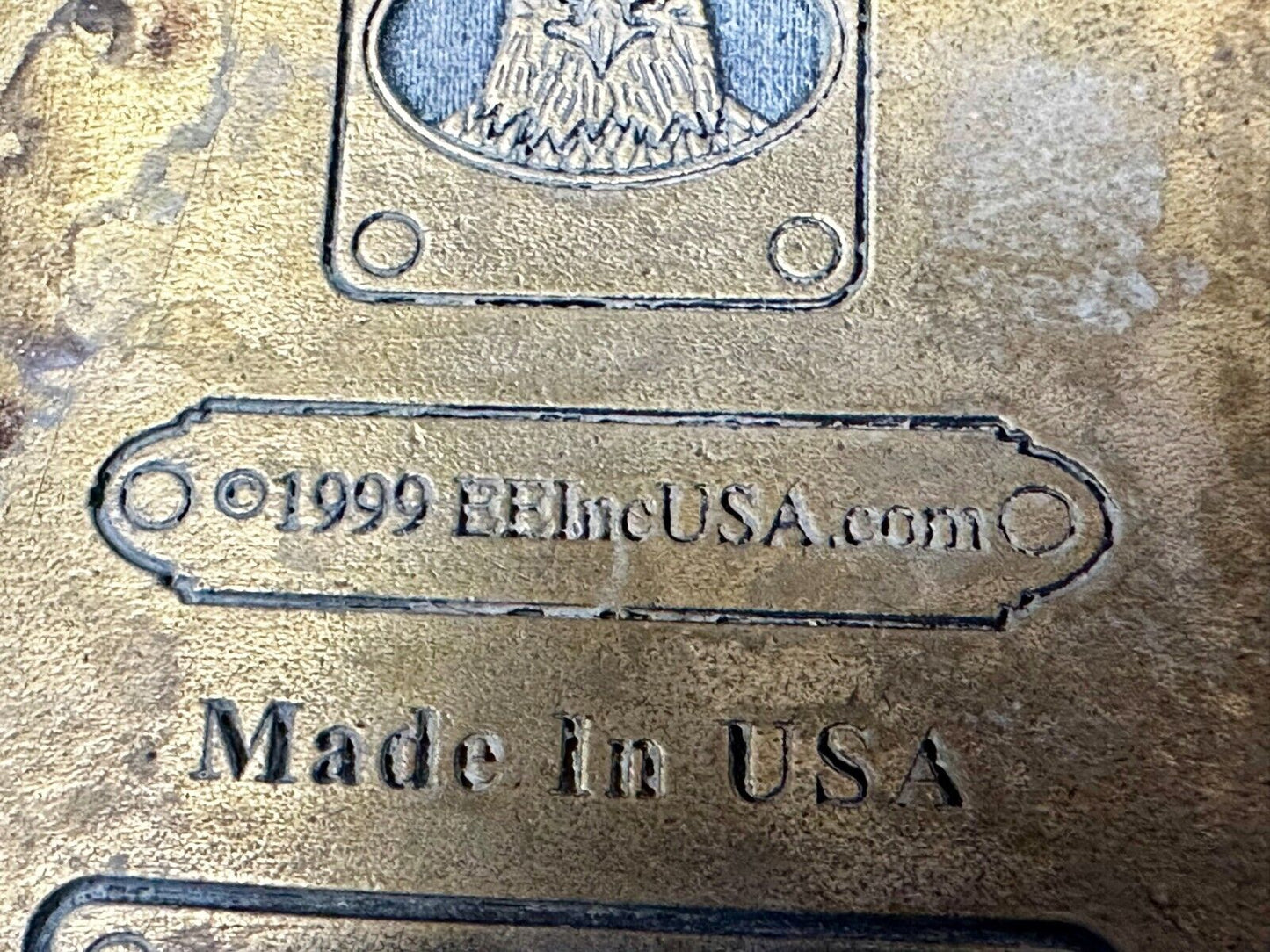 United States Navy Eagle Seal Vintage 1999 Commemorative Belt Buckle B.B. INC