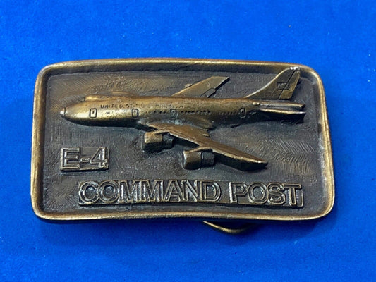 Vintage E-4 Command Post Belt Buckle United Airplane USAF Air Force 