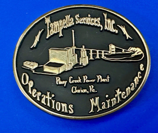 ACI Tampella Piney Creek Power Plant Clarion PA Operations Maint. belt buckle