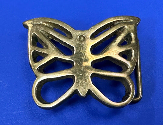 2" Butterfly Boho Hippie solid brass vintage Cutout belt buckle