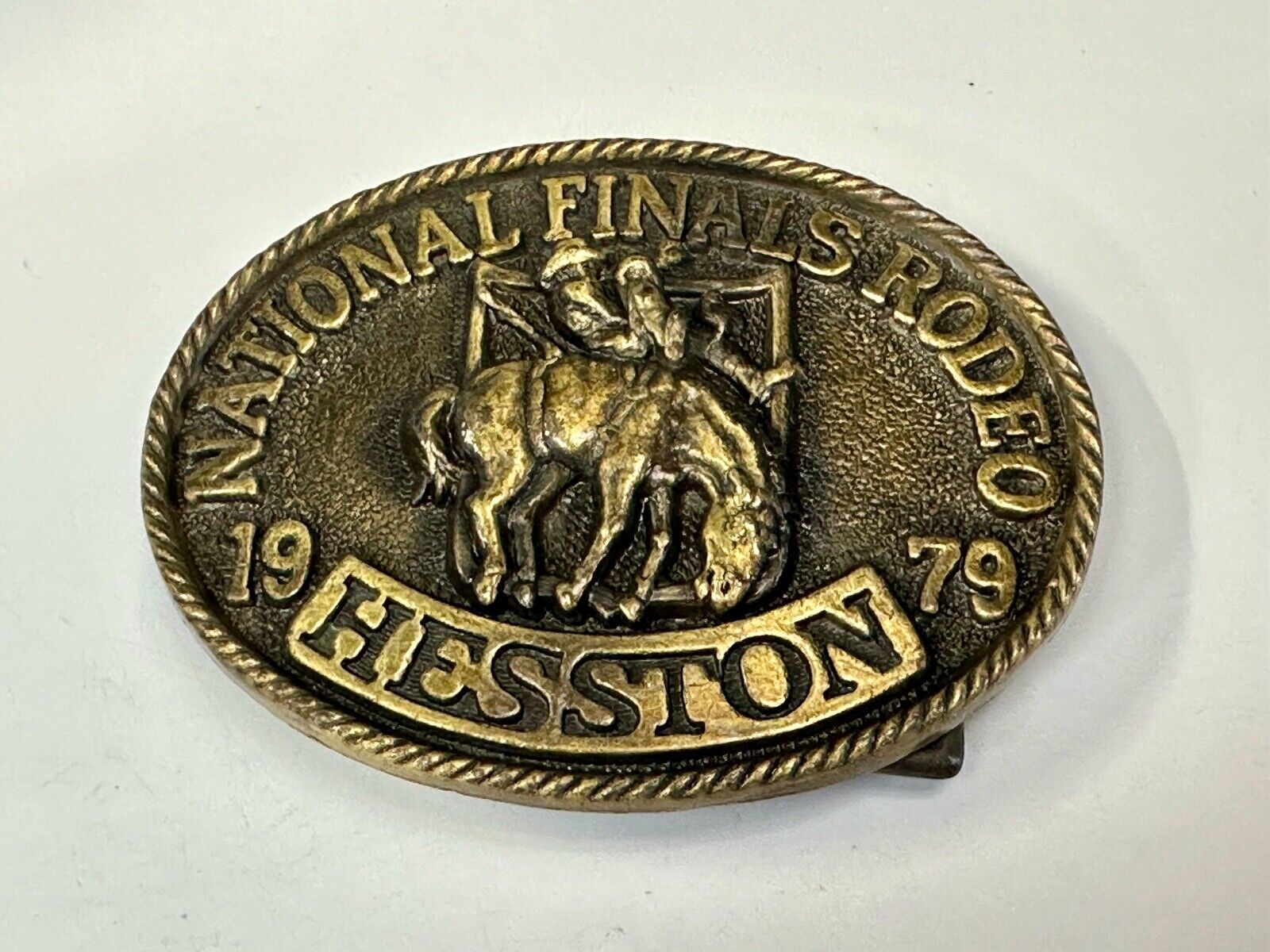 1979 Hesston National Finals Rodeo NFR Limited Edition Collectors Belt Buckle