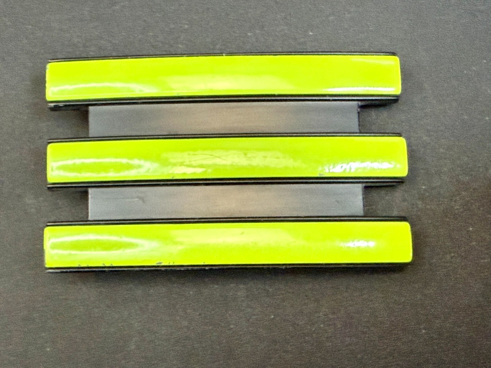 Adidas Golf Trophy Belt buckle Neon Green Stripes on Black