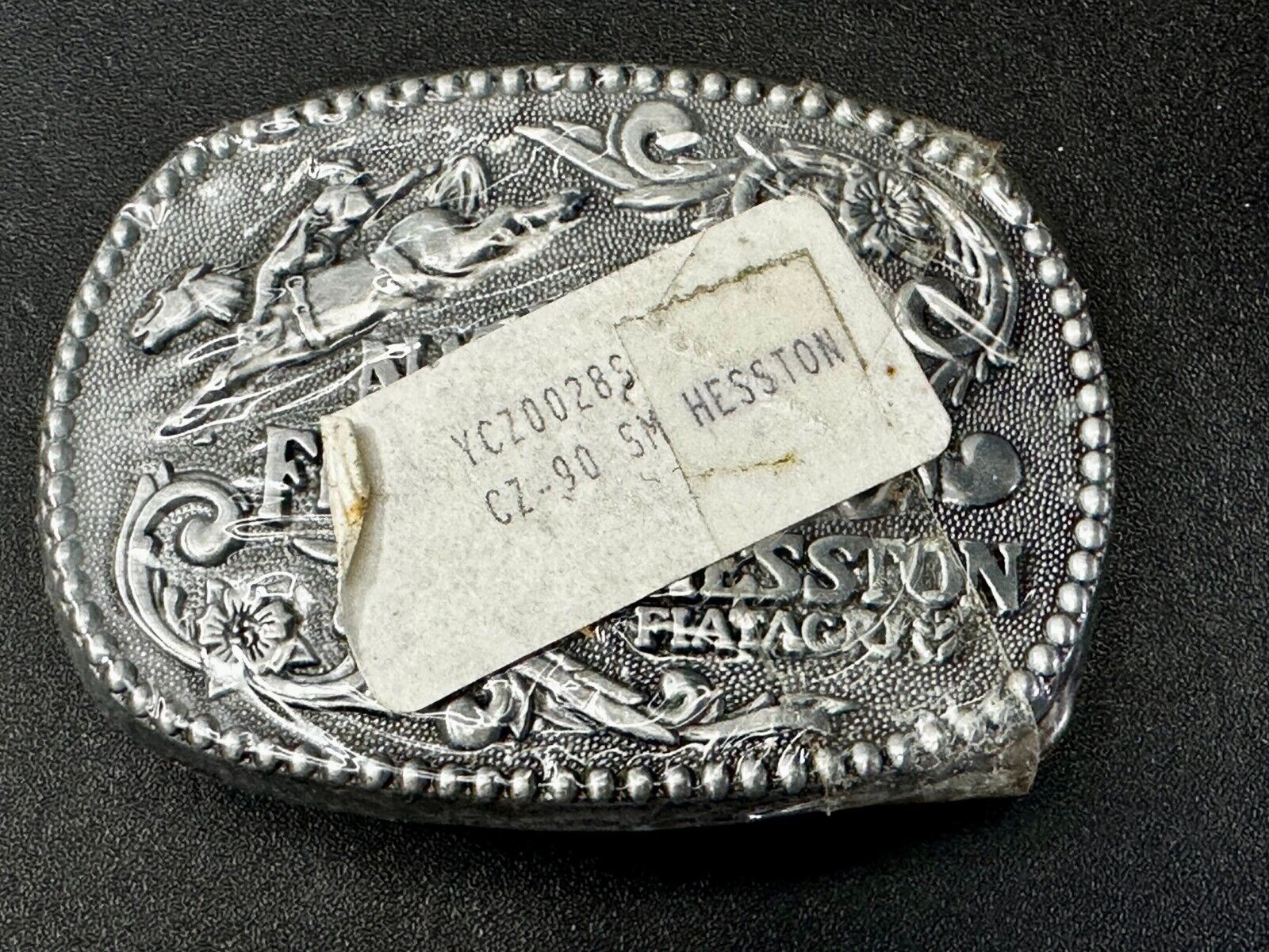 1990 Hesston National Finals Rodeo NFR Cowboys Youth Size NOS Belt Buckle