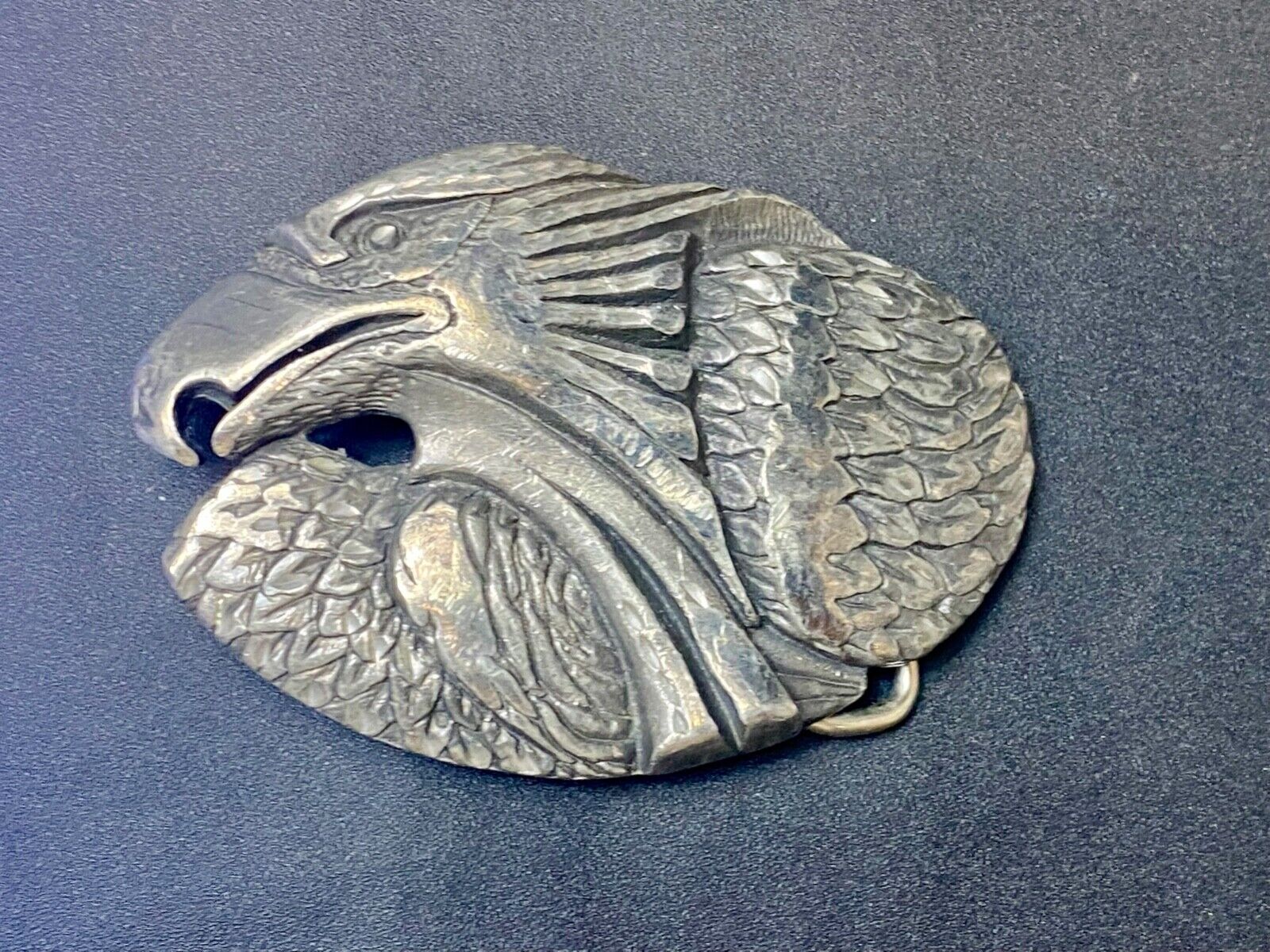 American Bald Eagle Head Bust belt buckle stamped EJC-95