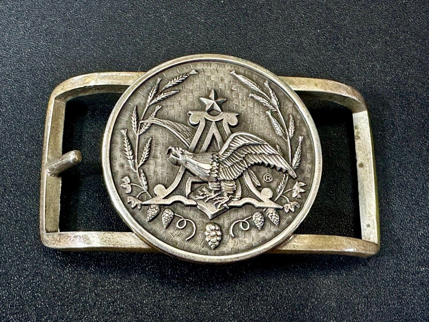 Anheuser Busch Beer Brewing Co Eagle Sterling Silver Belt Buckle