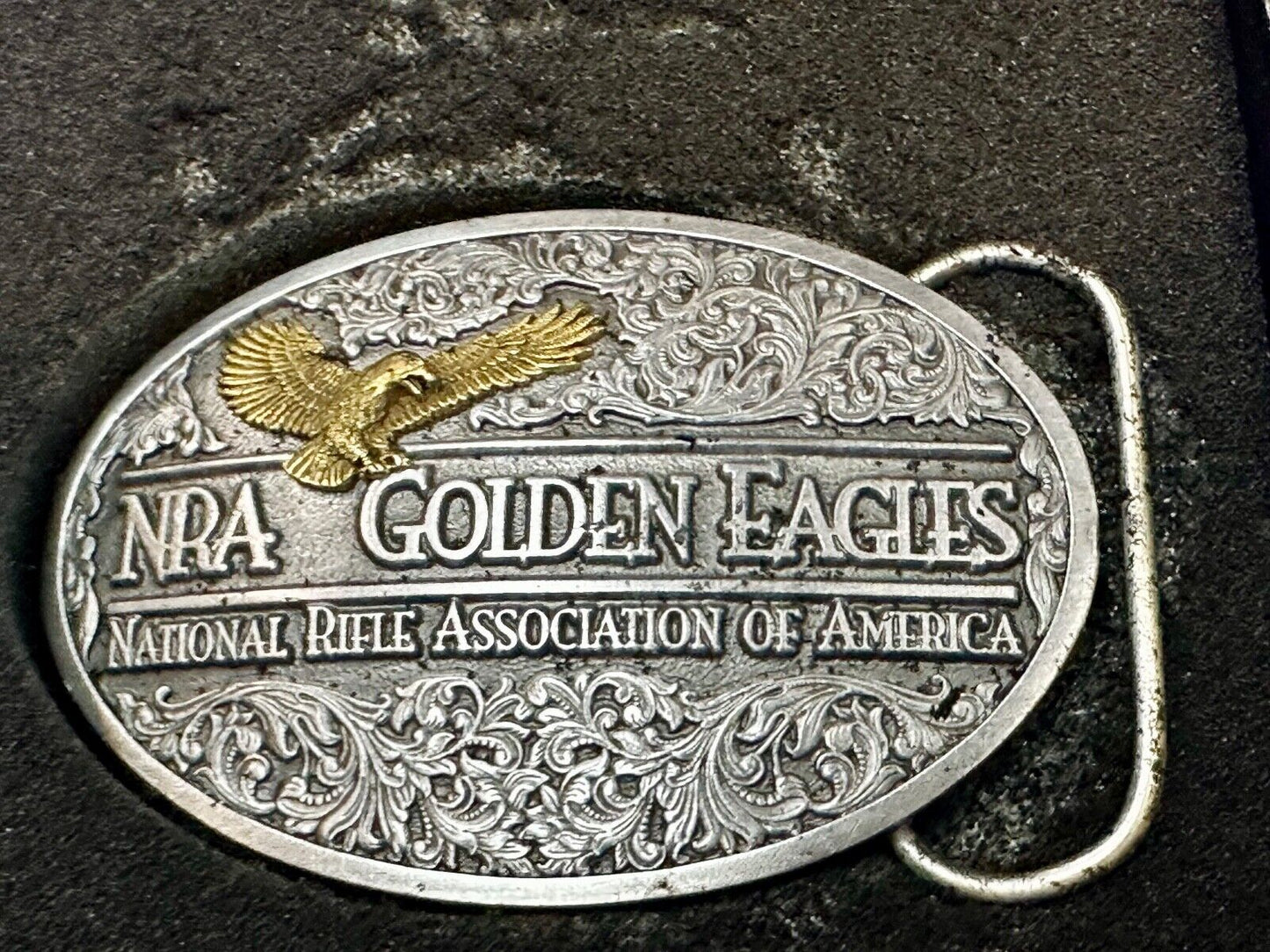 1994 NRA Golden Eagles National Rifle Association Limited Belt Buckle in box