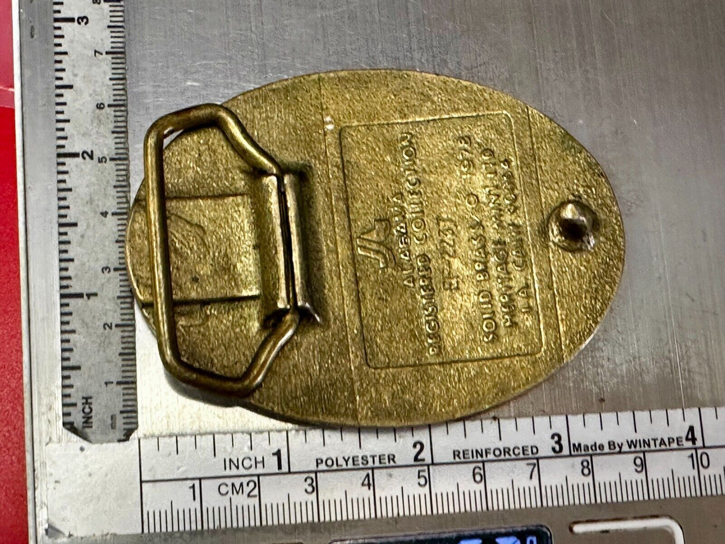 Alabama State Al Statehood Montgomery University Solid Brass 1978 Belt Buckle