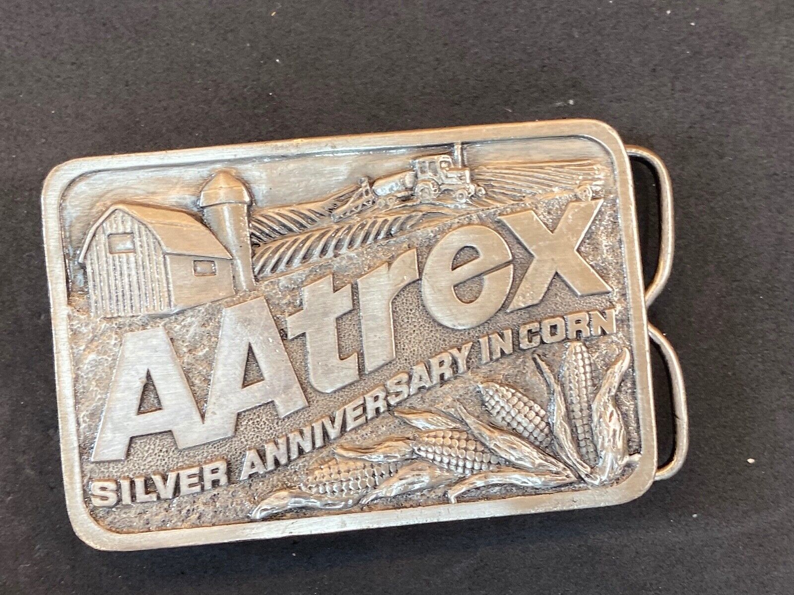 AAtrex silver anniversary in corn Herbicide Pewter Belt Buckle 