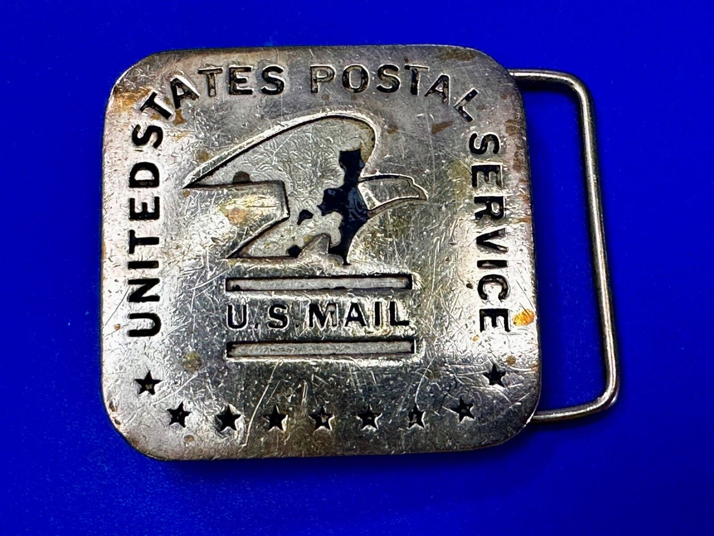 USPS United States Postal Service U.S Mail Solid Brass Belt Buckle