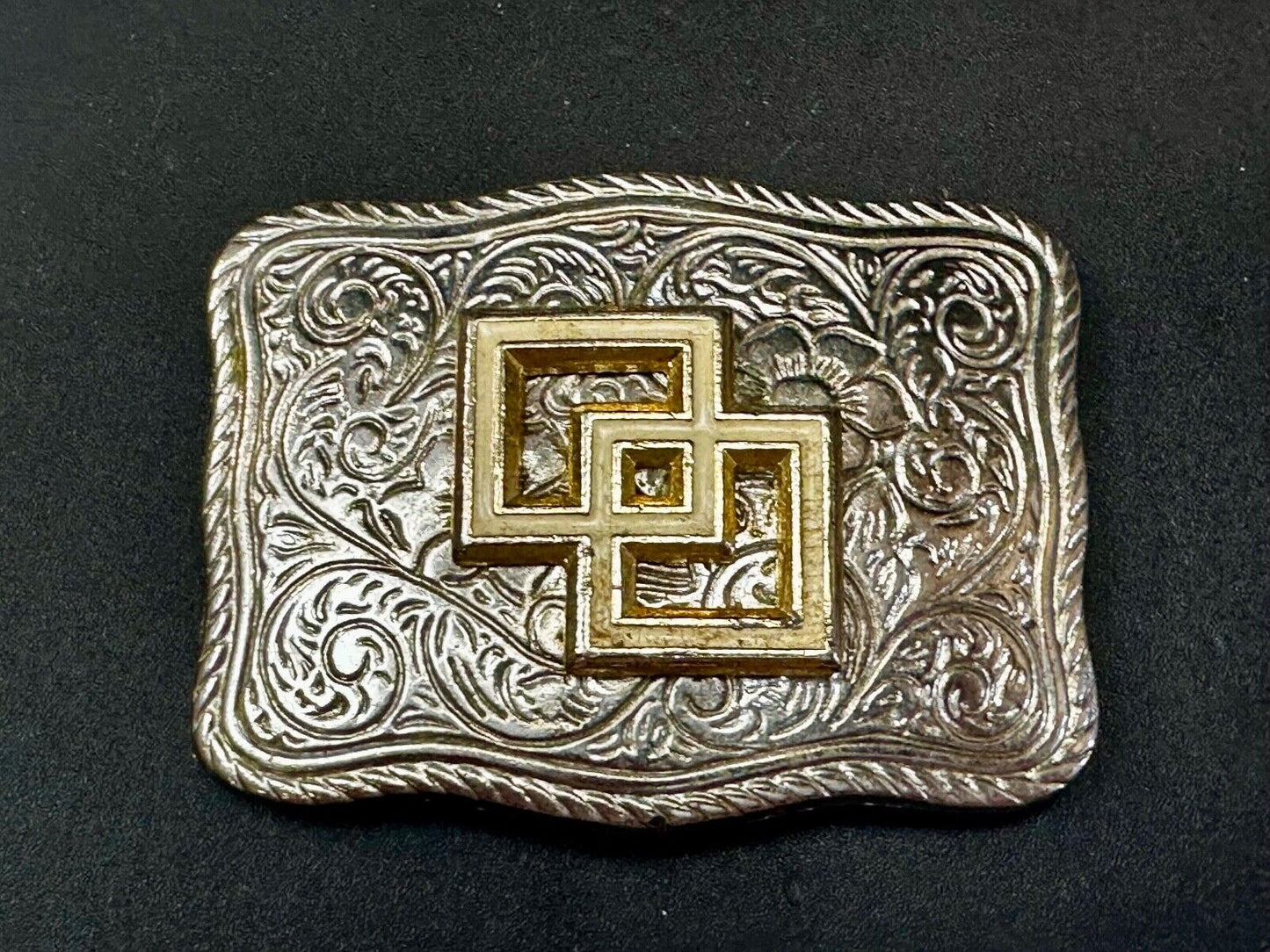 Two Square Pattern on western USA made western Belt Buckle