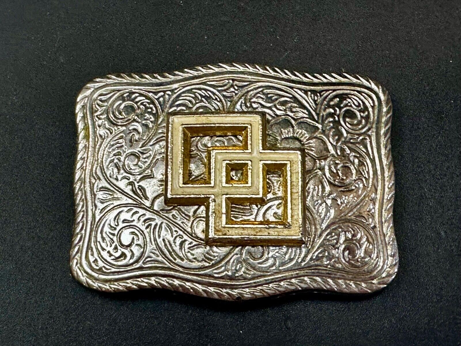 Two Square Pattern on western USA made western Belt Buckle