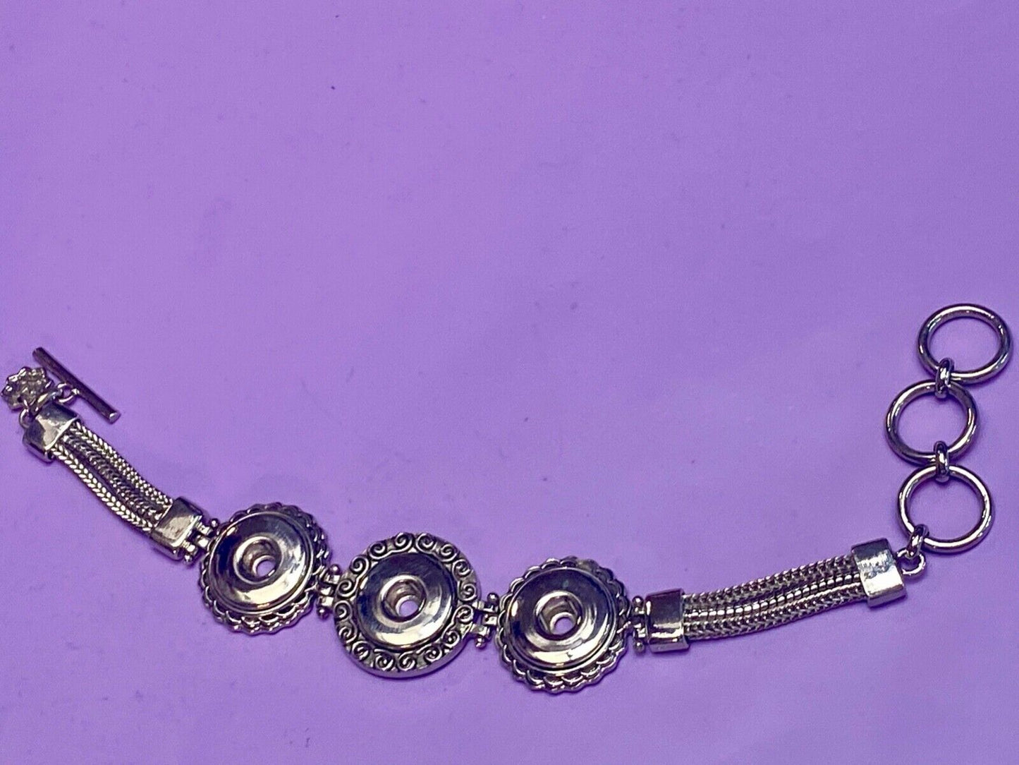 Three space Original bracelet for 18mm Magnolia And Vine Snaps