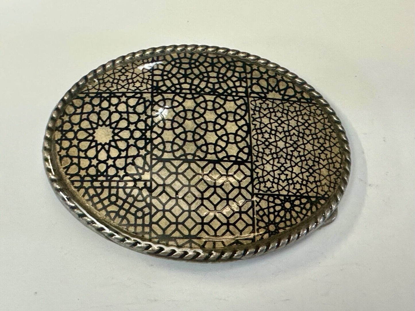 Trippy  Multi Pattern design  what I call retro wallpaper Belt Buckle by Ivan