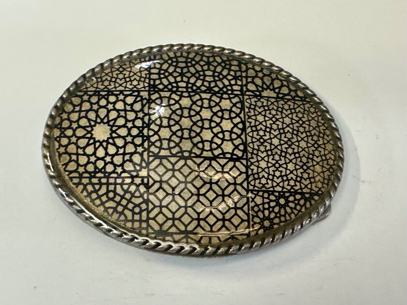 Trippy  Multi Pattern design  what I call retro wallpaper Belt Buckle by Ivan