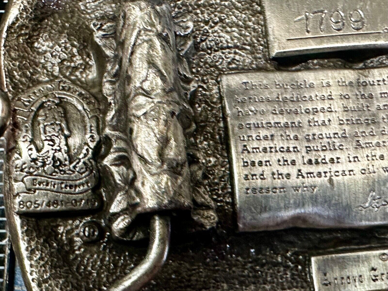 American Oil Worker 1984 Commemorative Arroyo Grande Belt Buckle