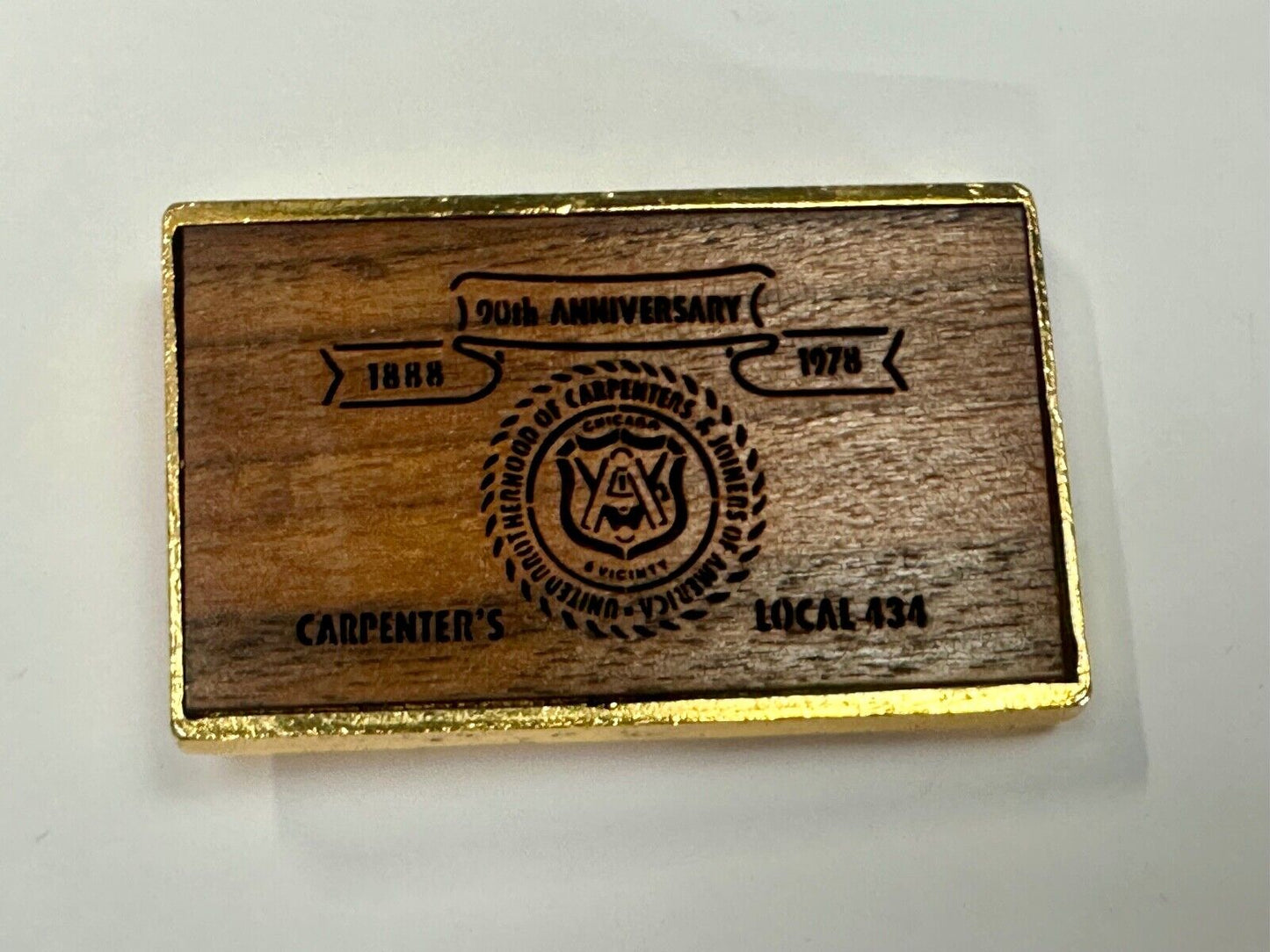 United Brotherhood of Carpenter's Union of America local 434 belt buckle