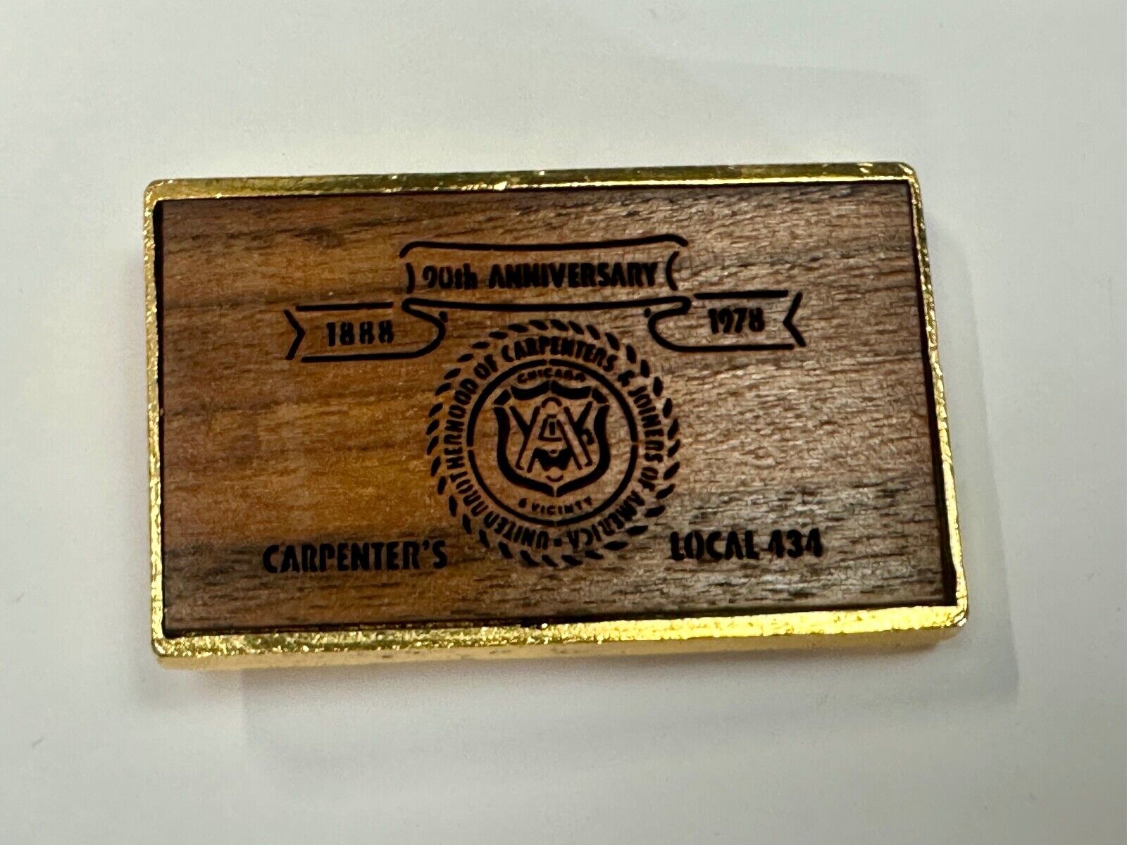 United Brotherhood of Carpenter's Union of America local 434 belt buckle
