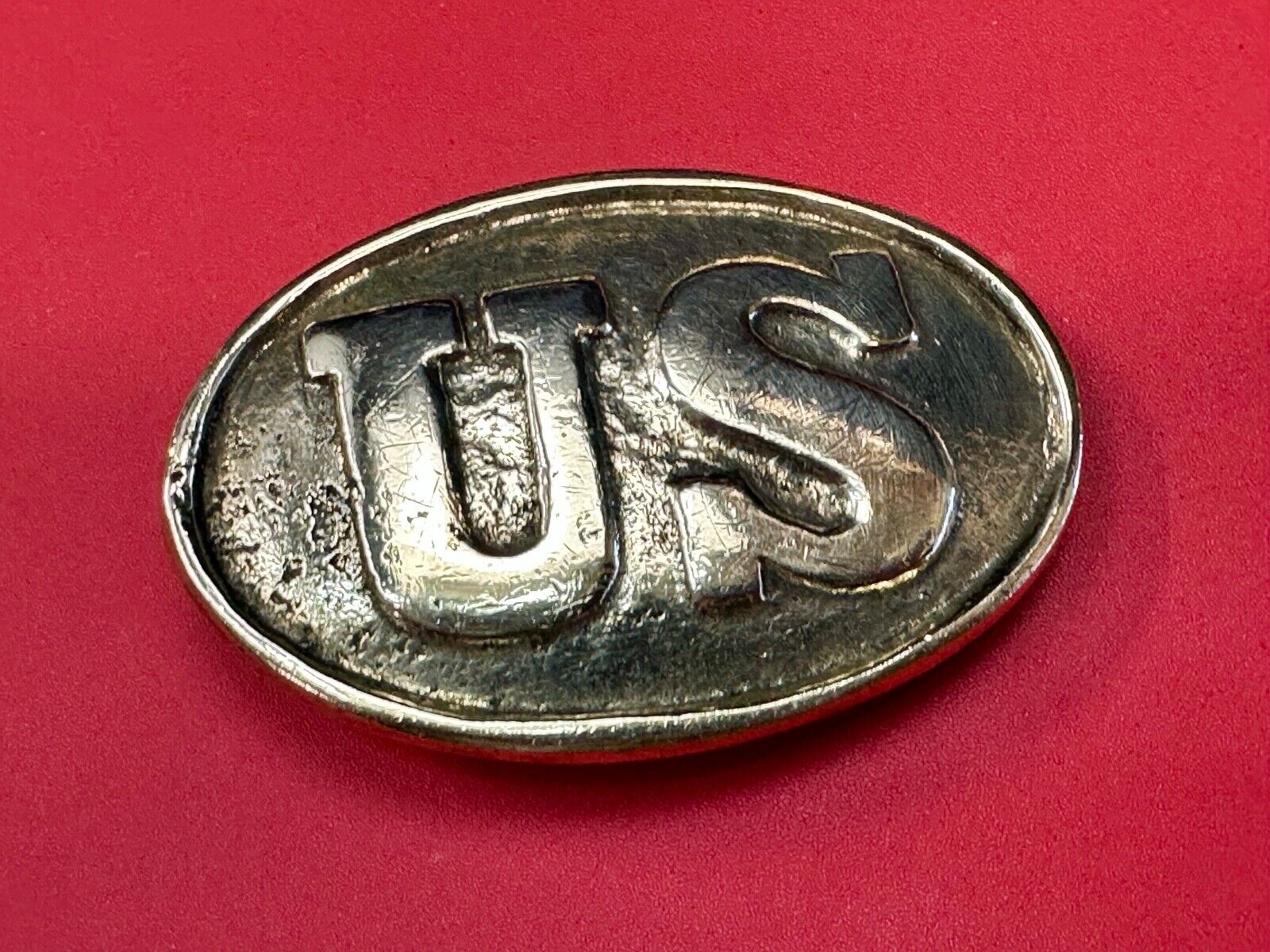 US Enlisted Army Soldiers Civil War Reproduction belt buckle - Two prong back
