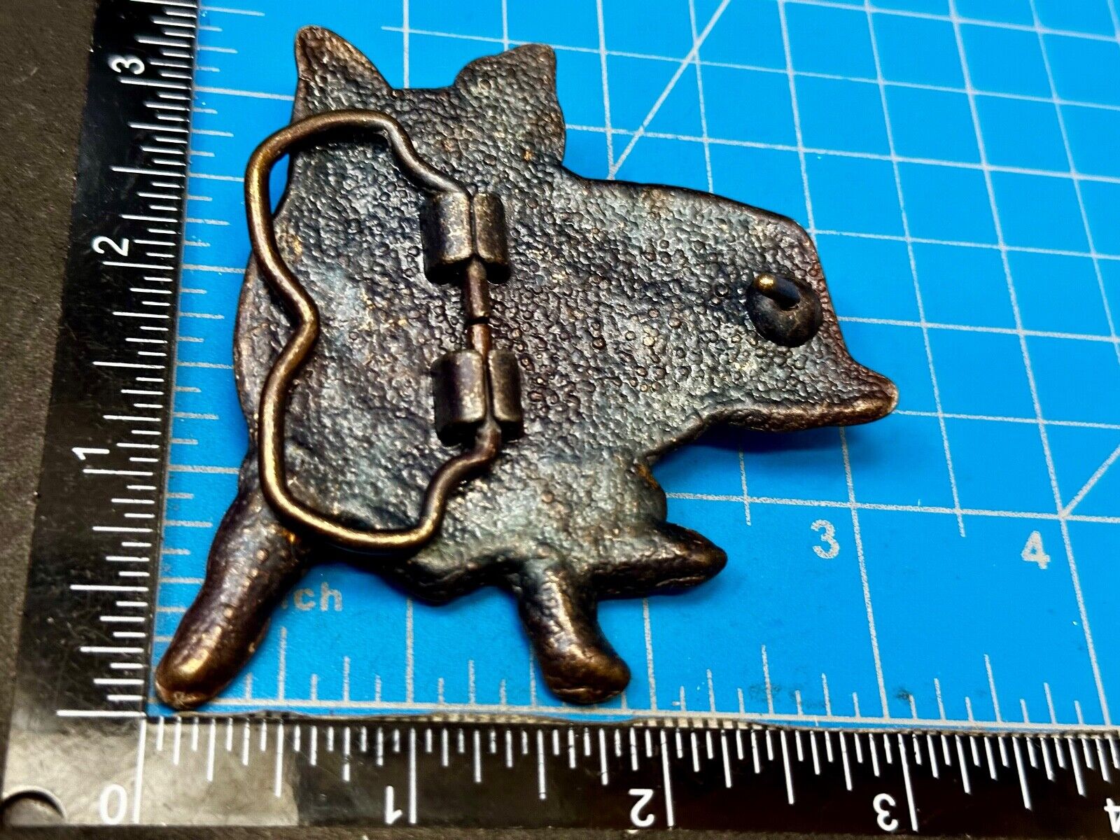 Adorable Collie Dog Breed Lassie Sitting Breeder Owner Vtg. CutoutBelt Buckle