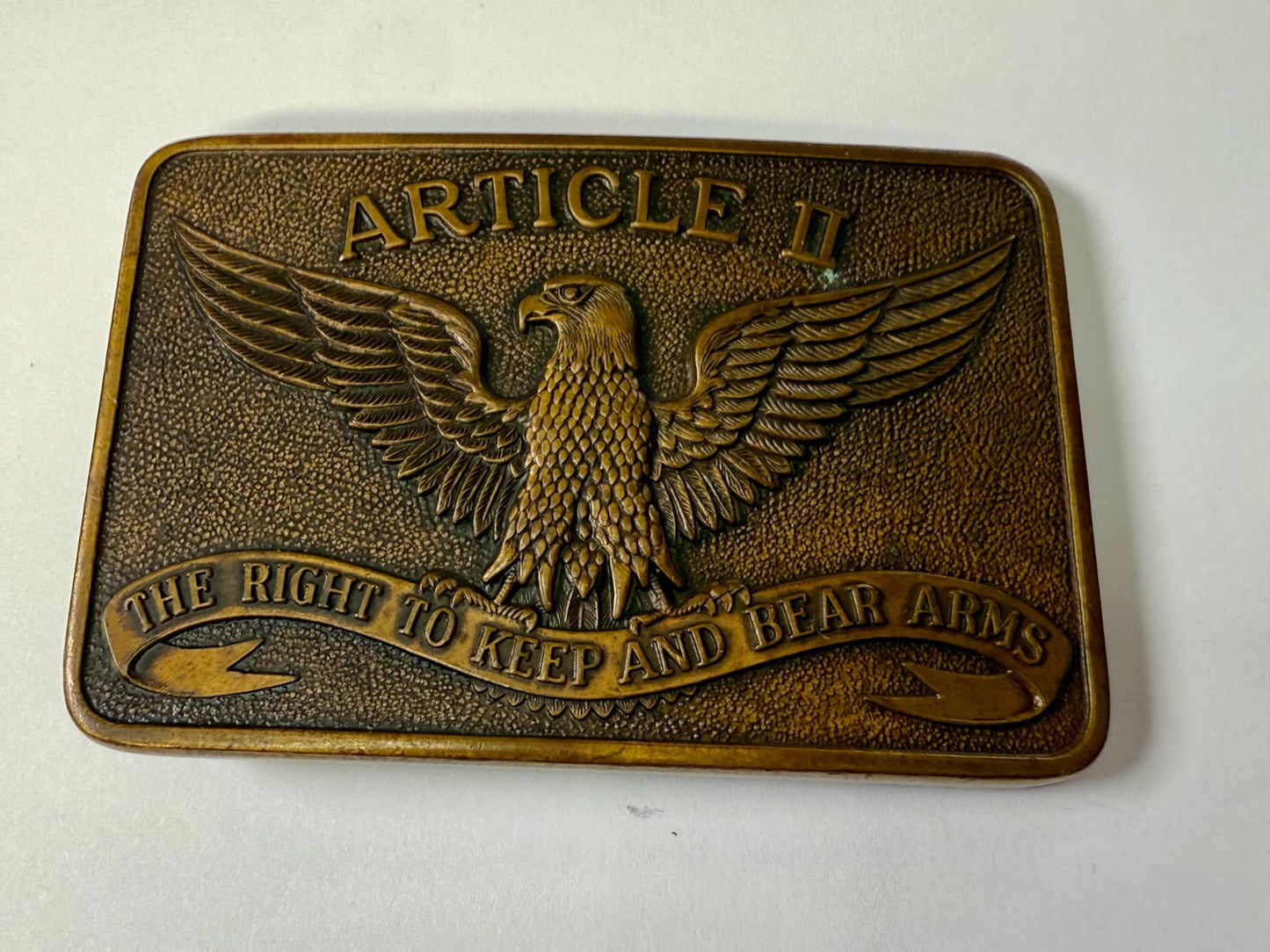 Article II The Second Amendment The Right To Keep and Bear Arms Belt Buckle- LS