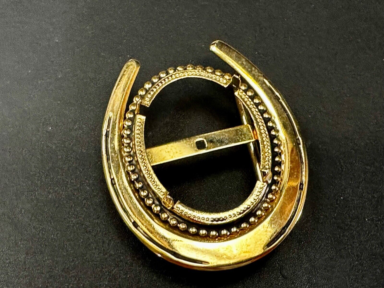 30 x 40 mm Gold Color Horseshoe Belt Buckle To Mount Your Cabochon Gem Stone