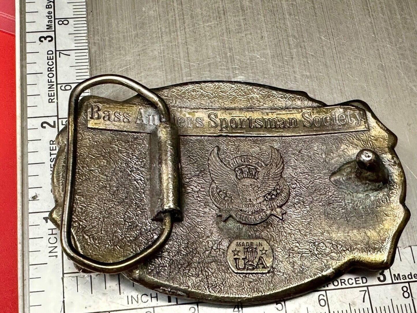 BASS Fishing Anglers Sportsman's Society Club 0 Great American Belt buckle Co