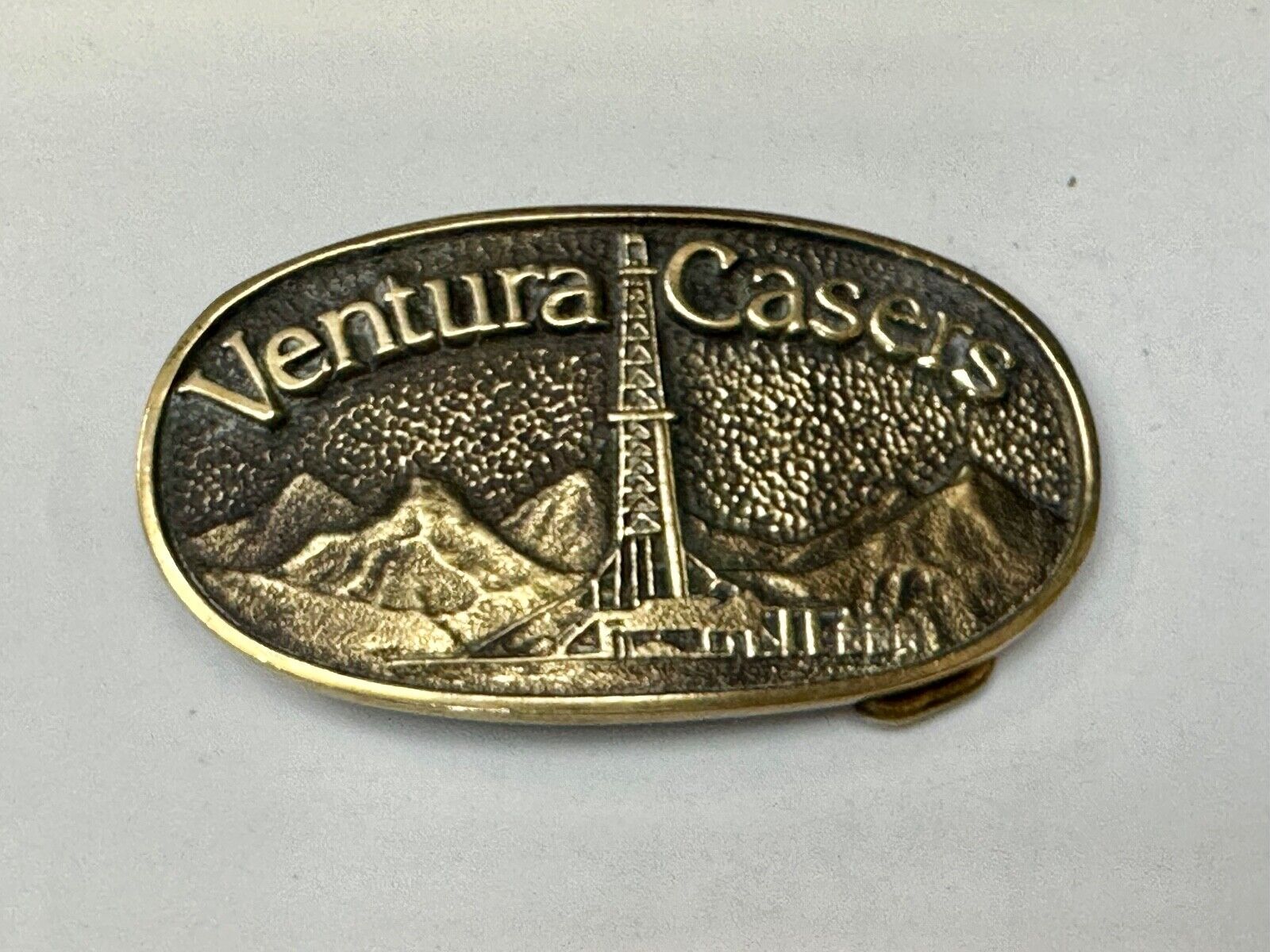 Ventura Casers Oil & Gas Industry Cal Coast Vintage Solid Brass Belt buckle