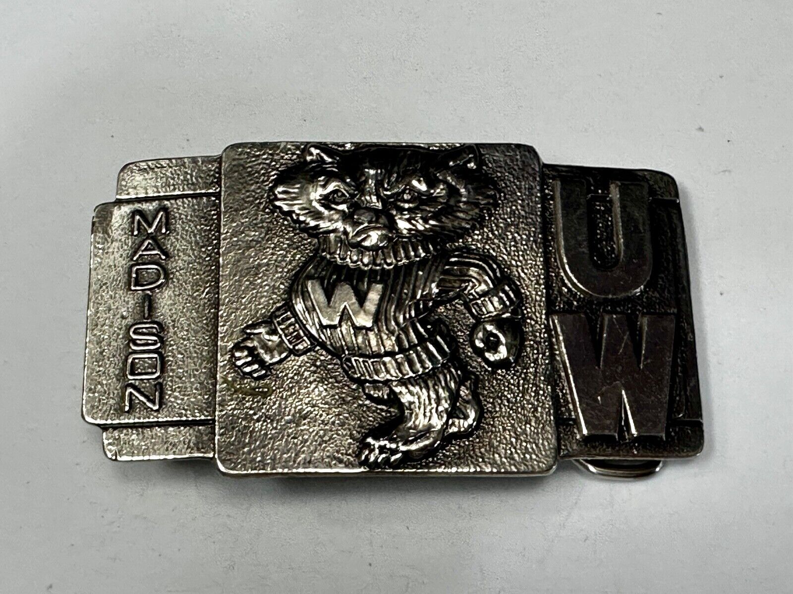 UW Badgers Belt Buckle  Mining Metallurgy Clubs University of Wisconsin Madison