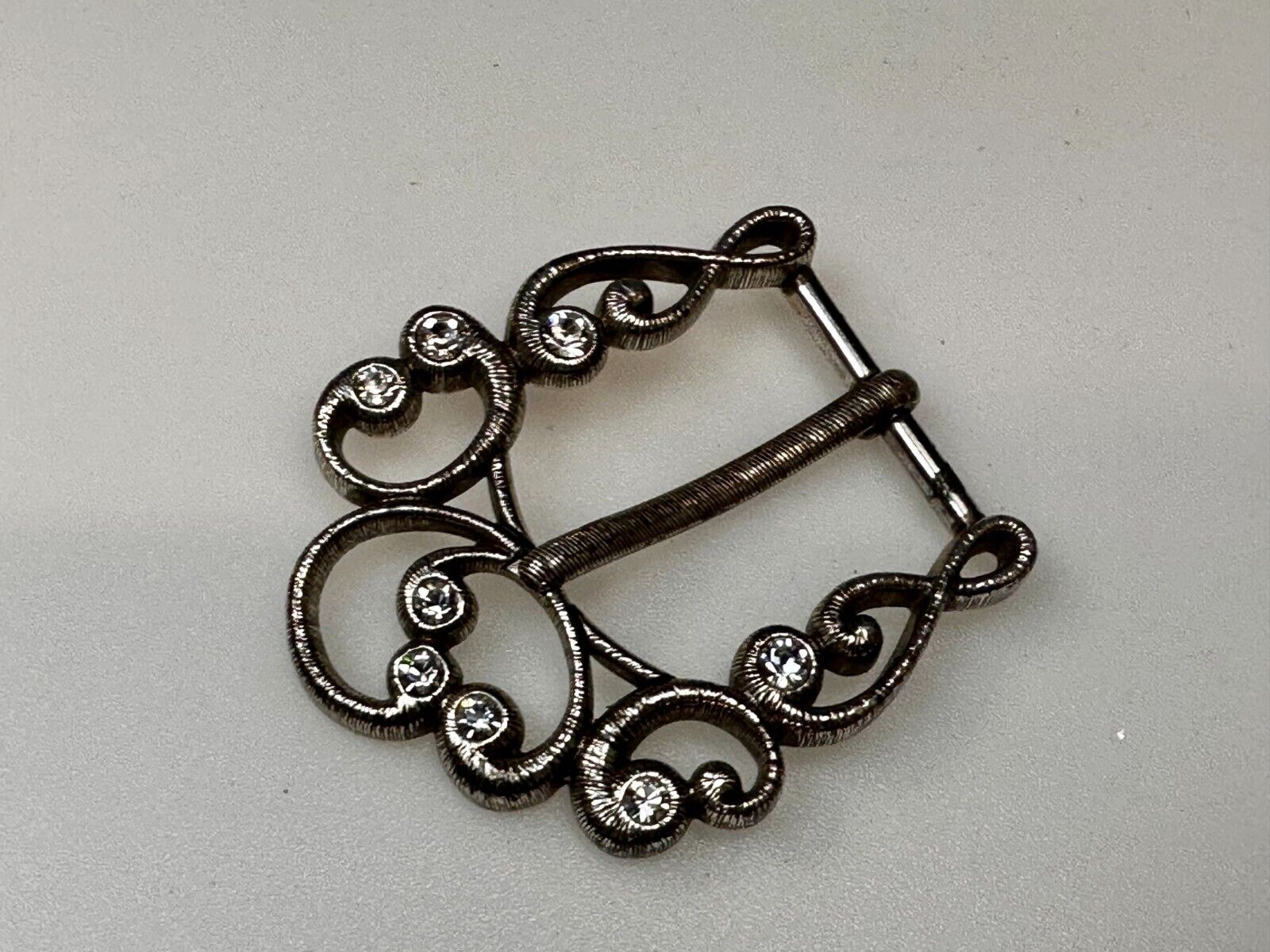 Antique? See Through Replacement Dress Belt Buckle Beautiful Rhinestone Accents