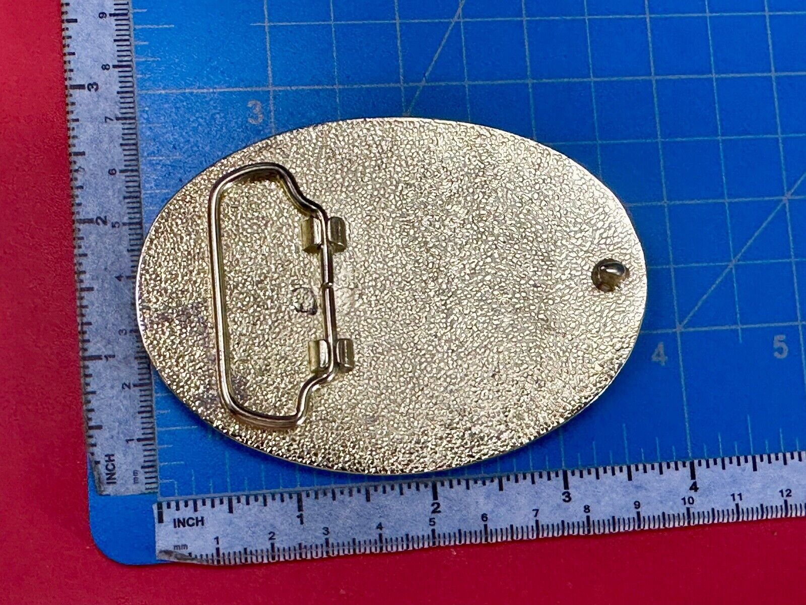 The Great State of Texas - Lone Star Flags seal gold & white color belt buckle