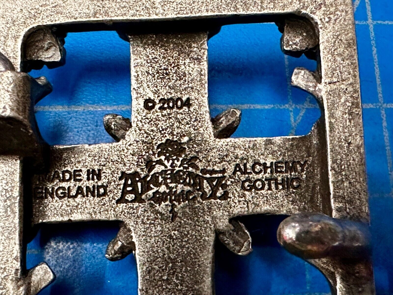 Alchemy Gothic Cross Openwork Centerpiece 2004 Belt Buckle Made in England