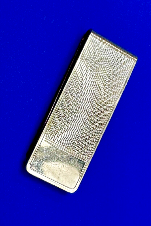 Vintage B.A.Ballou Gold B.A.B. Overlay Engraved Money Clip Holder