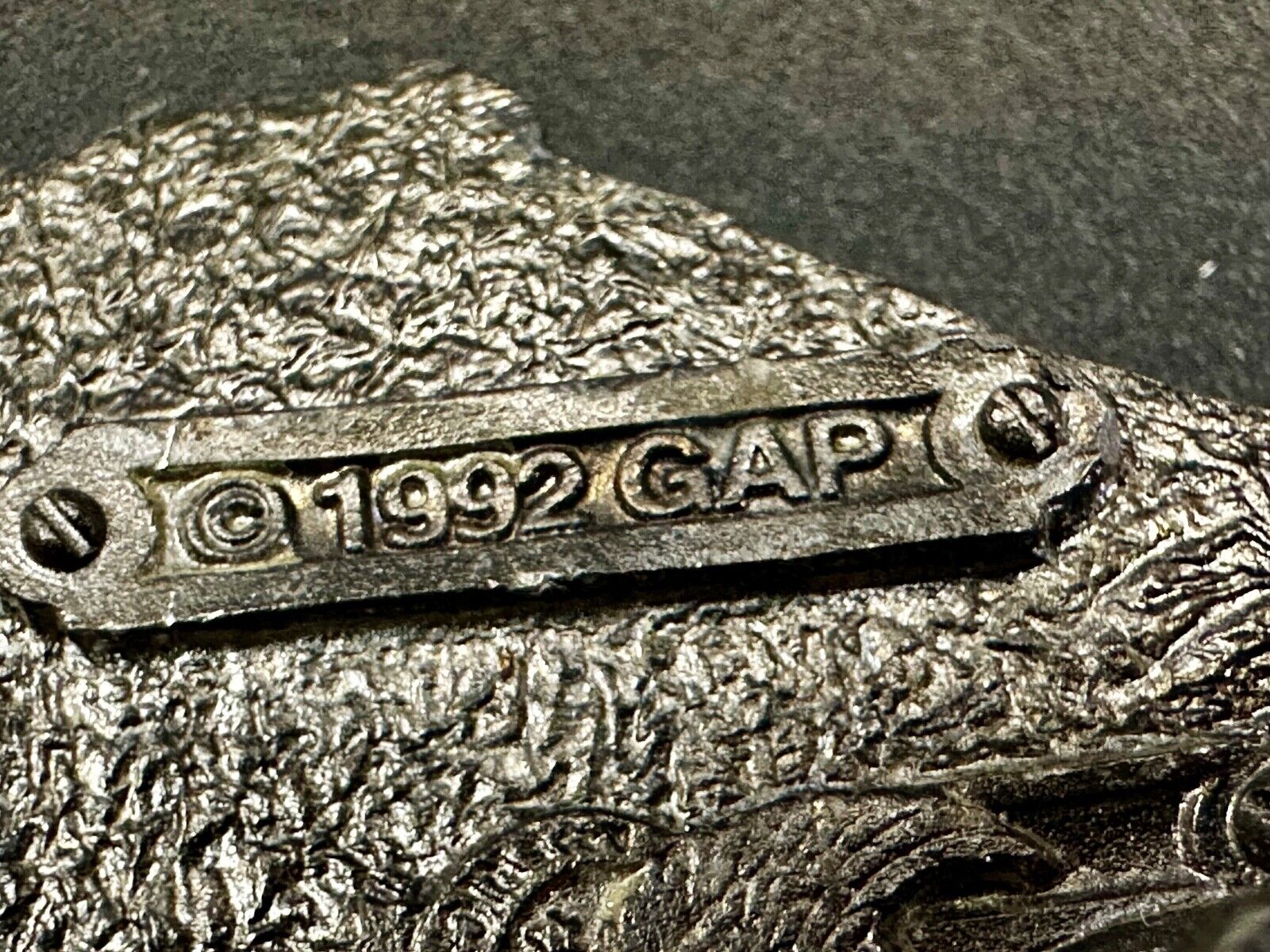 Alaska The Last Frontier Vintage 1992 Great American Products Belt Buckle