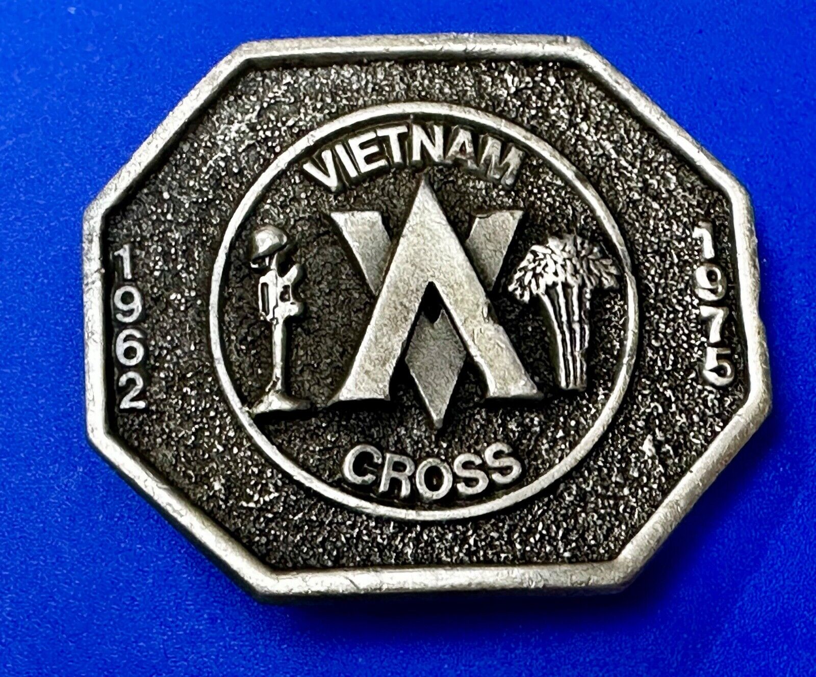Vietnam Cross 1962 - 1975 The Great American Buckle Co Vintage Belt Buckle