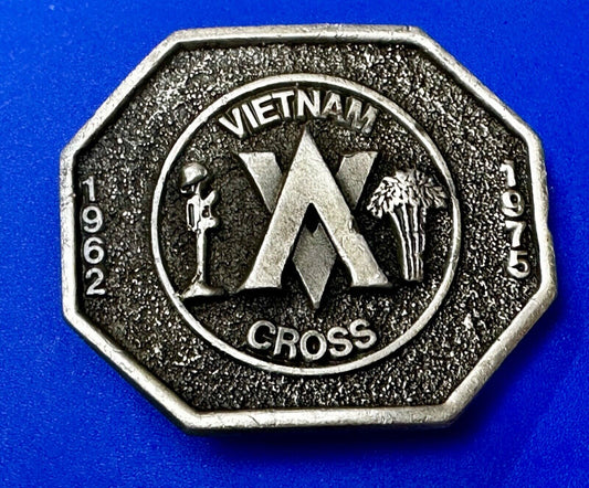 Vietnam Cross 1962 - 1975 The Great American Buckle Co Vintage Belt Buckle