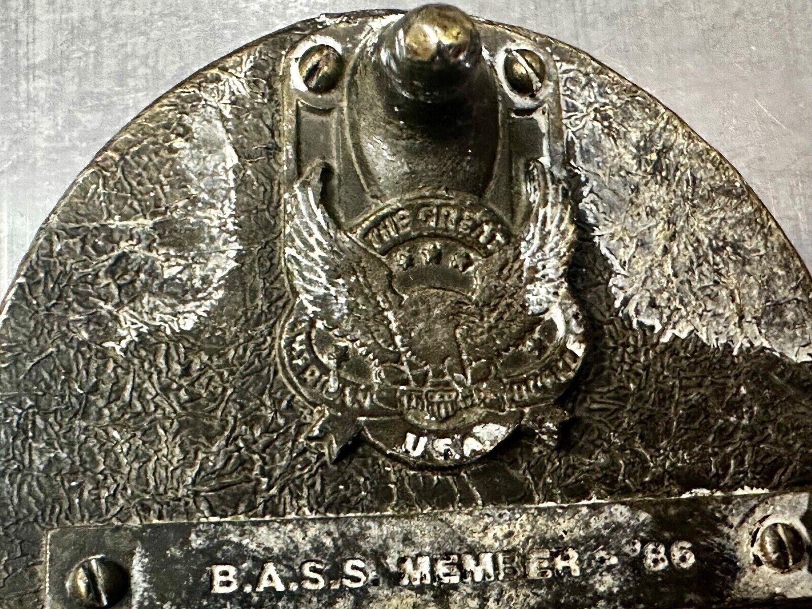 1996 BASS Anglers Sportsman Society Sport Fishing Fishermans Belt Buckle