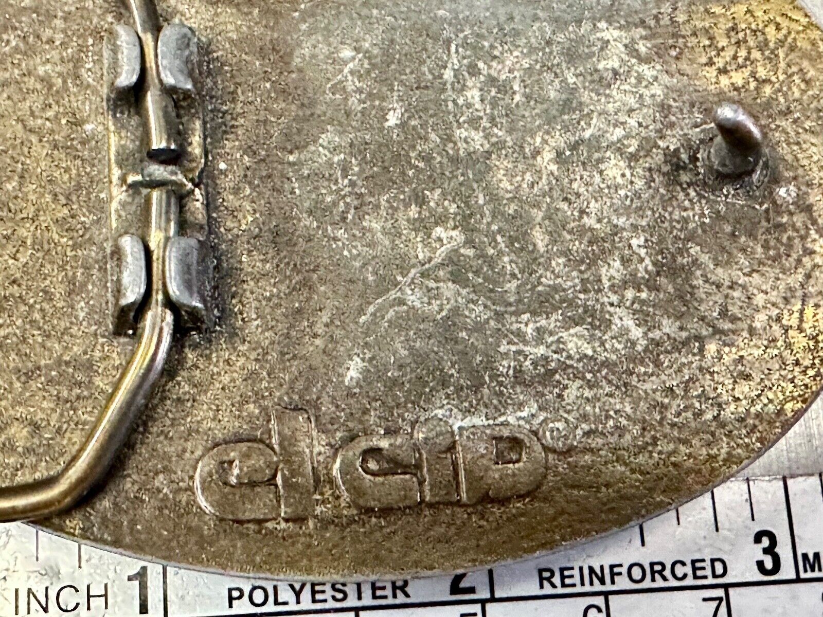 Vintage leather belt buckle by El Cid to restore of craft project