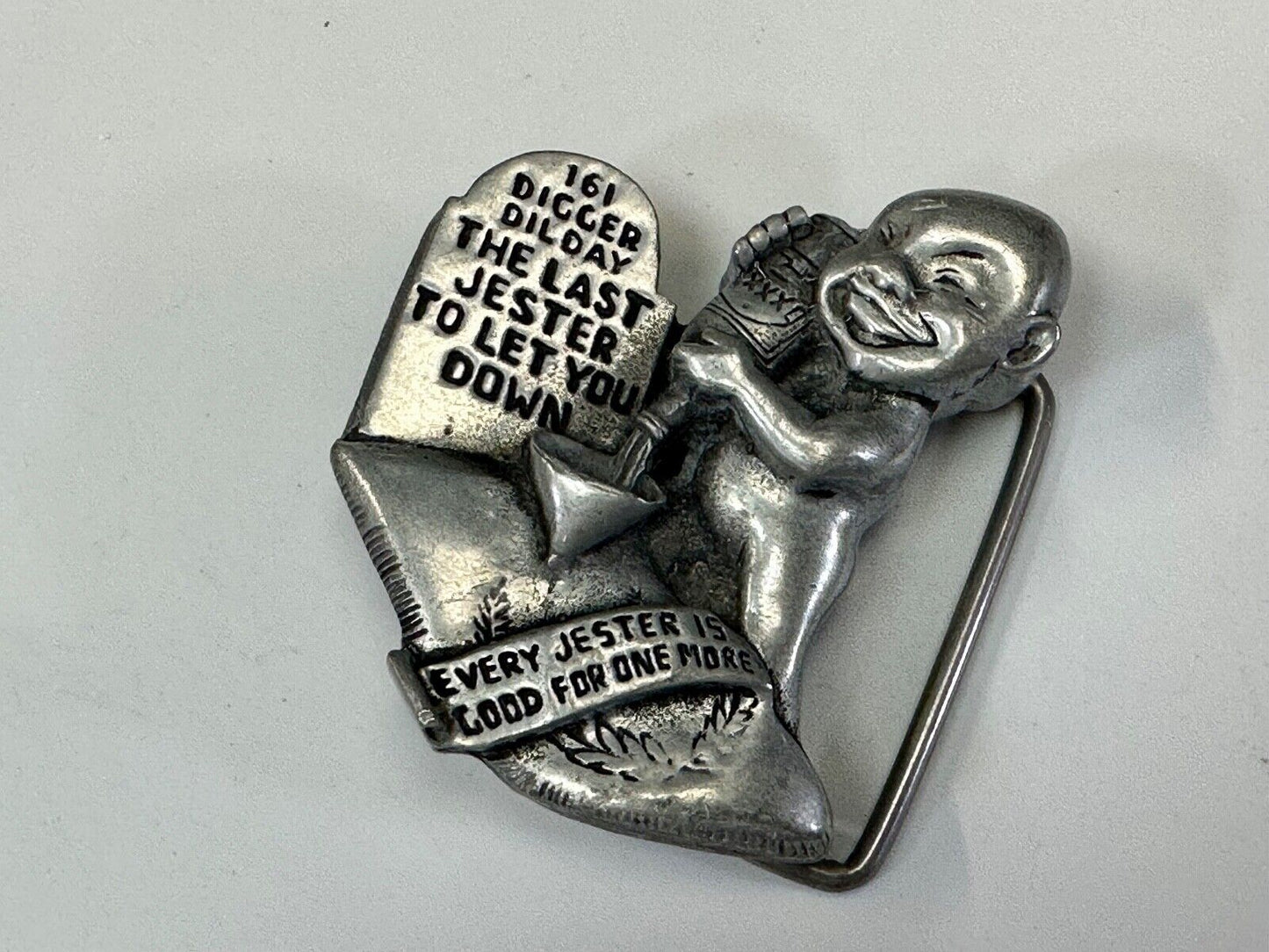 Tombstone 161 Digger Dil Day The LASt Jester to let you down belt buckle by JDL