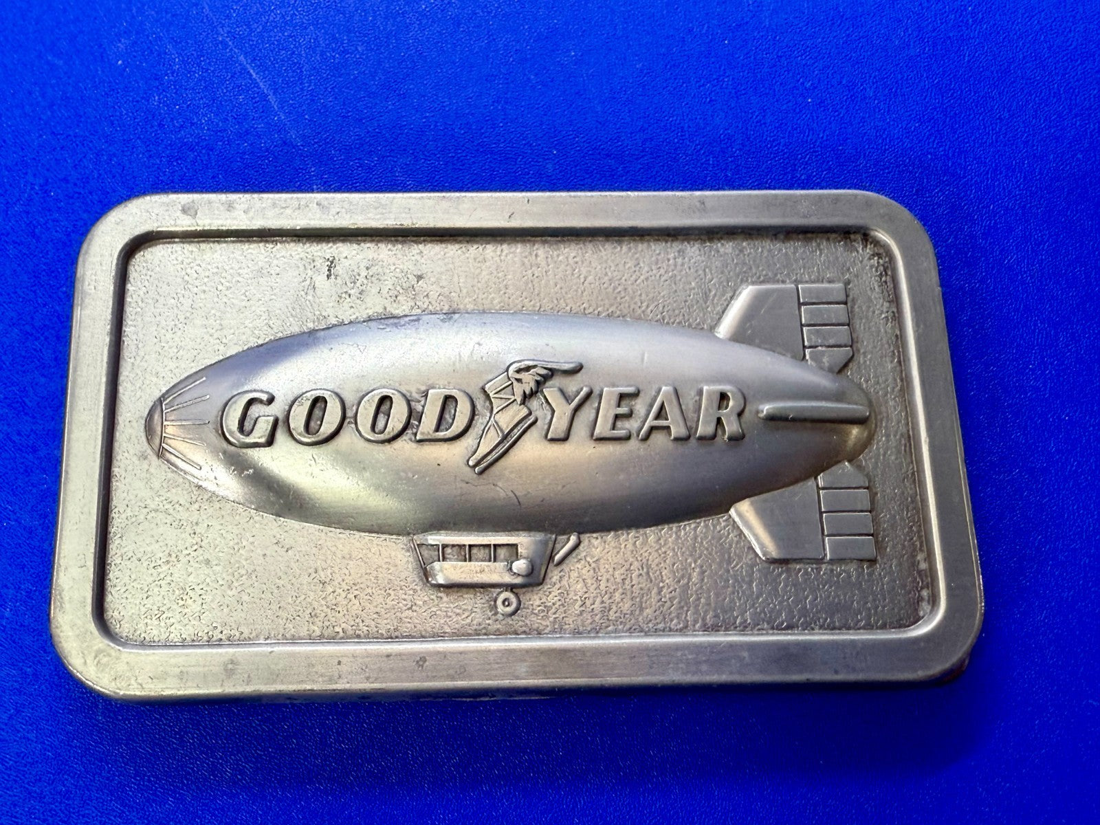 The Goodyear Blimp Tire & Rubber Company Air Ship Vintage 1974 Promo Belt Buckle