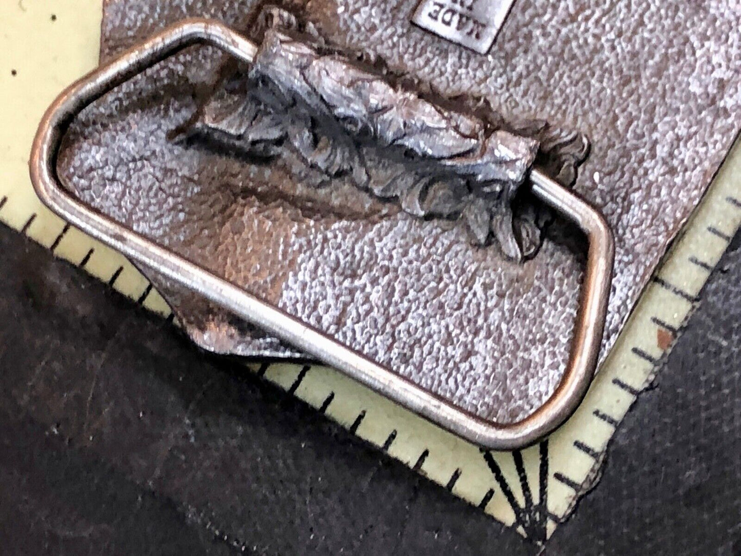 Vintage 1977 Bergamot Flying Ducks Hunting Waterfowl Belt Buckle Z-144 RARE!