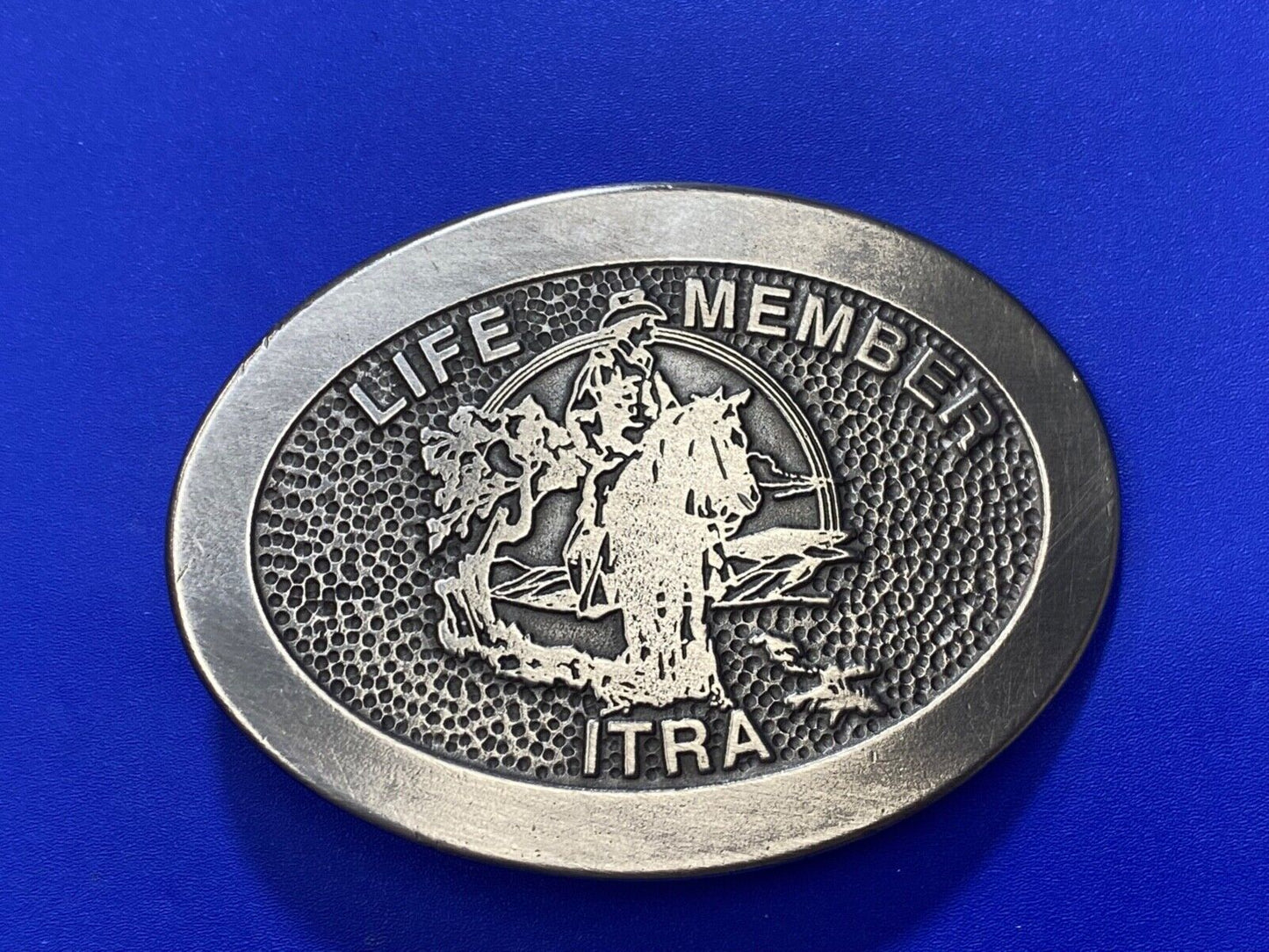 Vintage ITRA  Indiana Trail Riders Association Group Club belt buckle