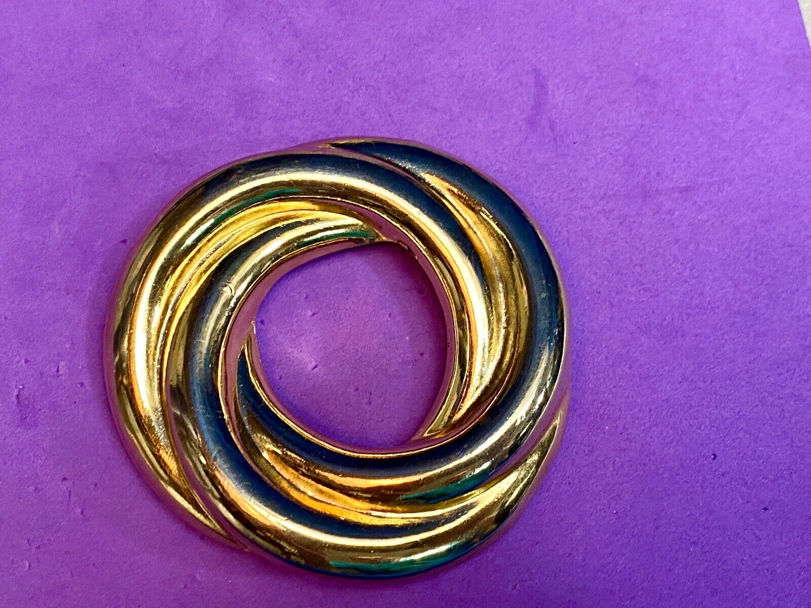 Vintage Gold Tone Multiple Stacked Rings Victorian Dress Belt Buckle 
